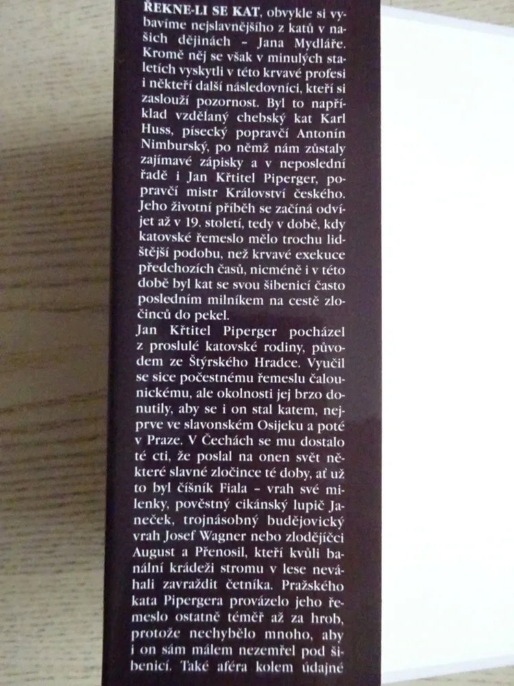 PAMĚTI PRAŽSKÉHO KATA, VLADIMÍR ŠINDELÁŘ, **an