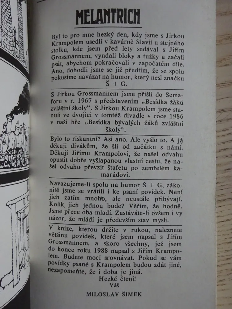 BESÍDKA BÝVALÝCH ŽÁKŮ ZVLÁŠTNÍ ŠKOLY, ŠIMEK, GROSSMANN, KRAMPOL, **an