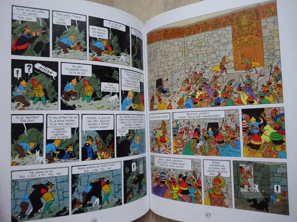 TINTINOVA DOBRODRUŽSTVÍ, CHRÁM SLUNCE, HERGÉ, **an