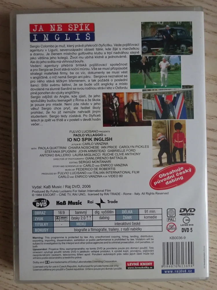 JA NE SPÍK INGLIŠ, DVD FILM