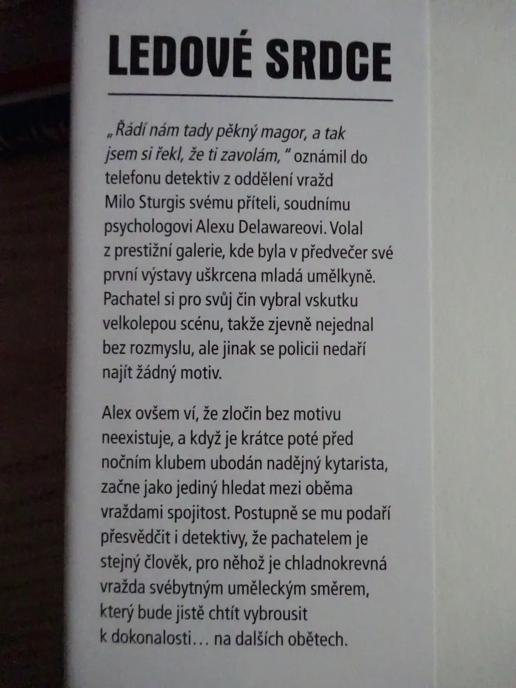 LEDOVÉ SRDCE, JONATHAN KELLERMAN, **an