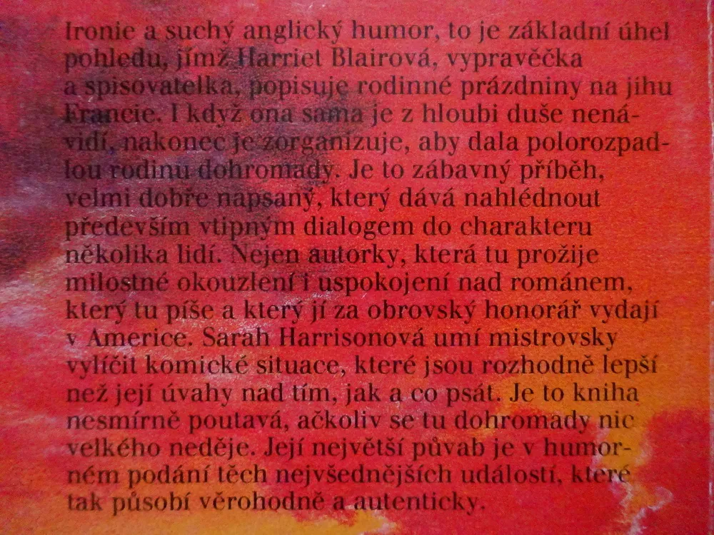 LETNÍ SEZÓNA, SARAH HARRISONOVÁ, **an