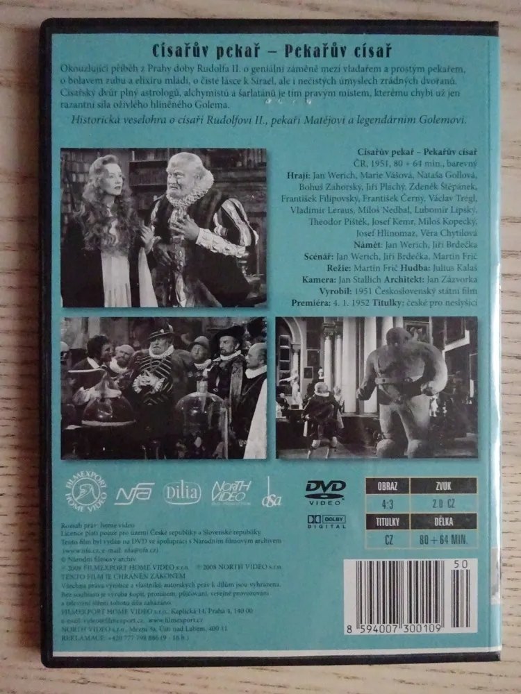 CÍSAŘŮV PEKAŘ - PEKAŘŮV CÍSAŘ, DVD FILM