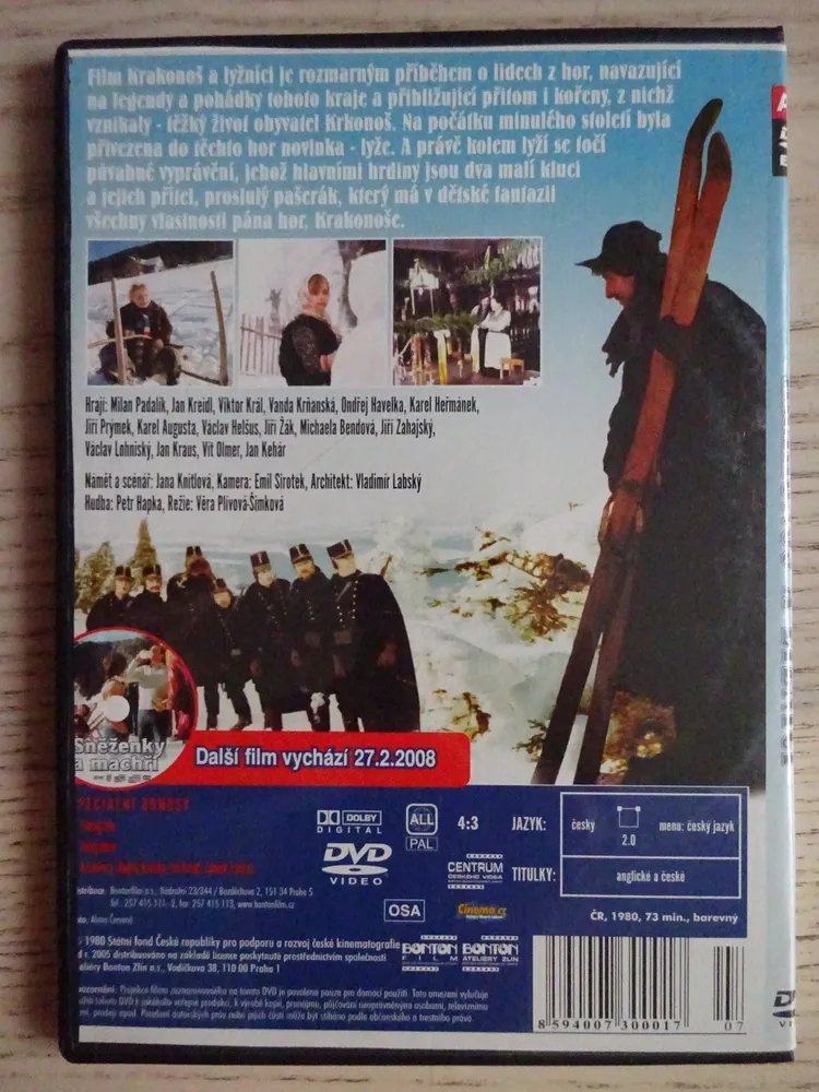 KRAKONOŠ A LYŽNÍCI, DVD FILM ČR