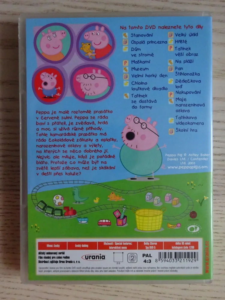 PRASÁTKO PEPPA 3, TATÍNEK SE DOSTÁVÁ DO FORMY, DVD FILM