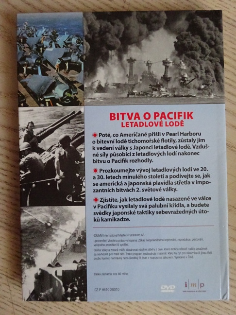 BITVA O PACIFIK, LETADLOVÉ LODĚ, DOKUMENT DVD FILM