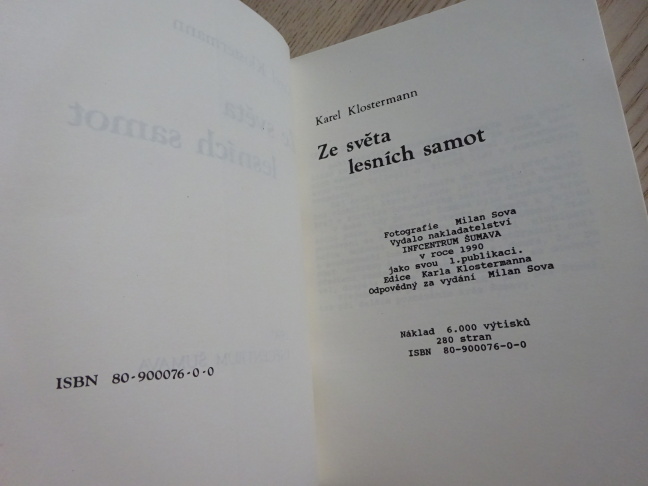 ZE SVĚTA LESNÍCH SAMOT, KAREL KLOSTERMANN, ŠUMAVA, **an