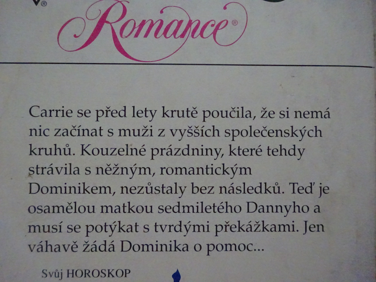 VELKÉ RIZIKO, EMMA DARCYOVÁ, **an