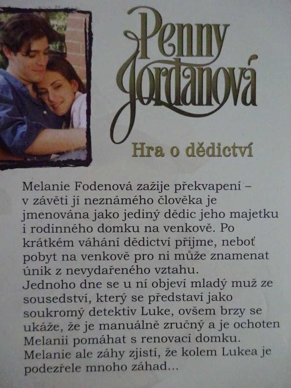 HRA O DĚDICTVÍ, PENNY JORDANOVÁ, **an