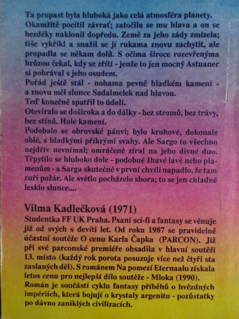 NA POMEZÍ ETERNAALU, VILMA KADLEČKOVÁ, **an