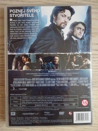 VICTOR FRANKENSTEIN, DANIEL RADCLIFFE, DVD FILM