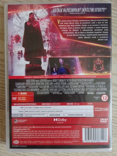 DOKTOR STRANGE, MNOHOVESMÍRU ŠÍLENSTVÍ, MARVEL, DVD FILM