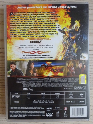 GHOST RIDER, NICOLAS CAGE, EVA MENDES, DVD FILM