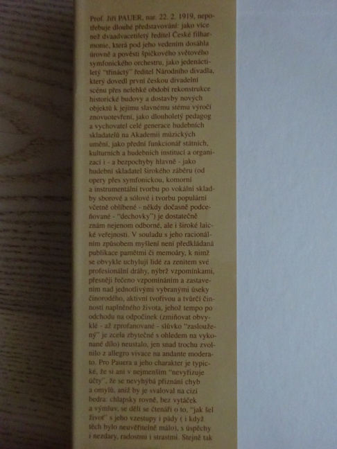 KONTRAPUNKTY ŽIVOTA, JIŘÍ PAUER, **an