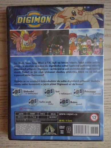 DIGIMON, 1. SEZÓNA EPIZODA 23-27, DVD FILM POHÁDKA