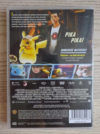 POKÉMON, DETEKTIV PIKACHU, DVD FILM POHÁDKA