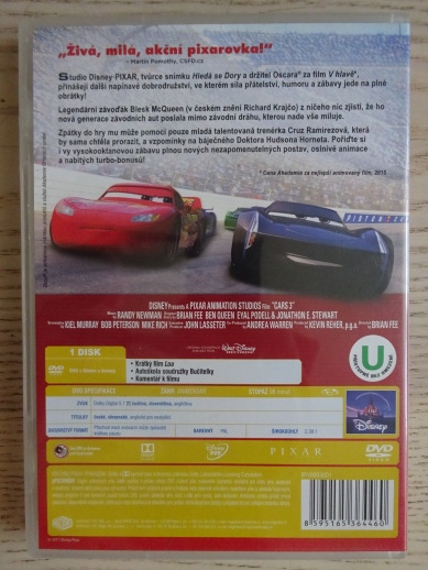 AUTA 3, DVD FILM POHÁDKA
