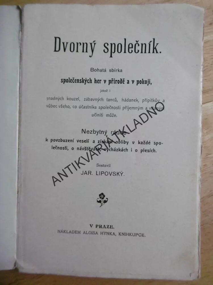 DVORNÝ SPOLEČNÍK, SBÍRKA SPOLEČENSKÝ HER,