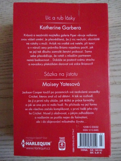 LÍC A RUB LÁSKY, KATHERINE GARBERA, SÁZKA NA JISTOTU, MAISEY YATESOVÁ, **an