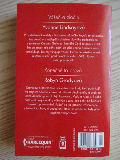 VÁŠEŇ A ZLOČIN, YVONNE LINDSAY, KONEČNĚ TA PRAVÁ, ROBYN GRADY, **an
