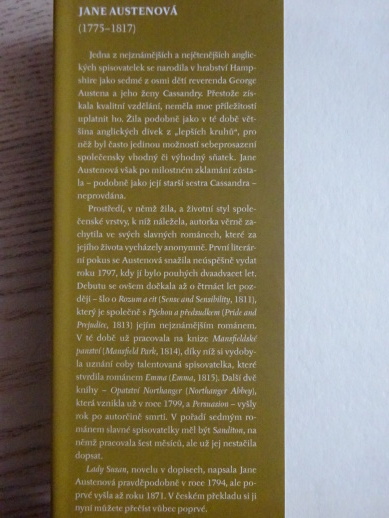 LADY SUSAN, JANE AUSTENOVÁ, **an