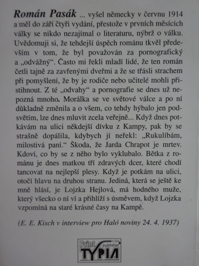 PASÁK, E.E.KISCH, **an