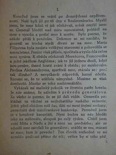 HRÁČ, F. M. DOSTOJEVSKIJ, **an