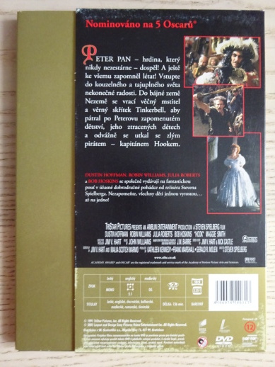 HOOK, DUSTIN HOFFMAN, ROBIN WILLIAMS, JULIA ROBERTS, DVD FILM