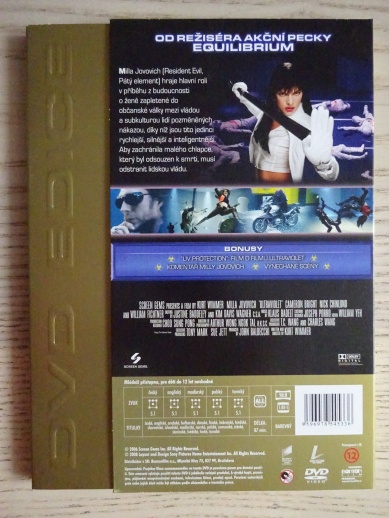 ULTRAVIOLET, MILLA JOVOVICH, DVD FILM