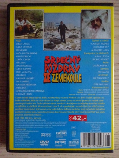 SRDEČNÝ POZDRAV ZE ZEMĚKOULE, DVD FILM ČR