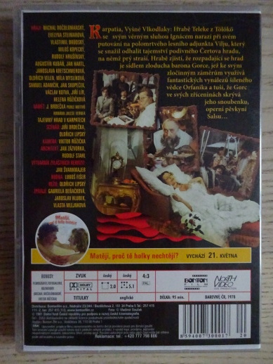 TAJEMSTVÍ HRADU V KARPATECH, DVD FILM