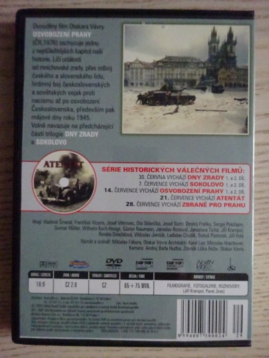 OSVOBOZENÍ PRAHY, DVD FILM  ČR