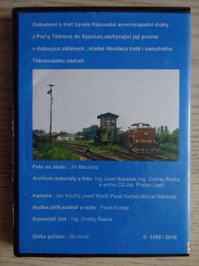 VZPOMÍNKA NA TĚŠNOV, REEDICE, ŽELEZNICE, DVD FILM DOKUMENT