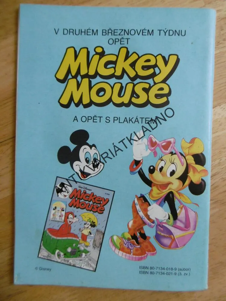 MICKEY MOUSE, KOMIKS, DISNEY, 3/1991