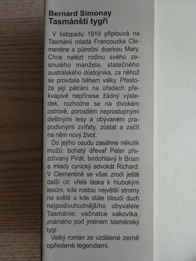 TASMÁNŠTÍ TYGŘI, BERNARD SIMONAY, **an