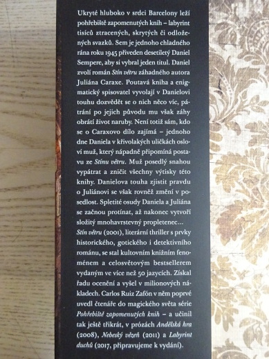 STÍN VĚTRU, CARLOS RUIZ ZAFÓN, **an