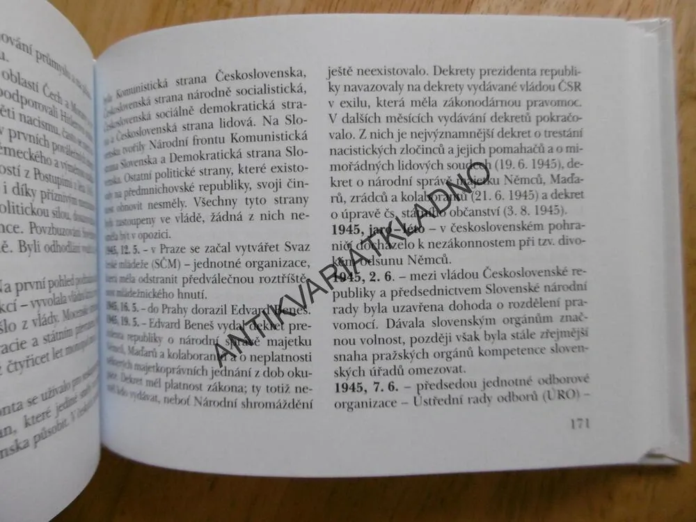 OKO - ČESKÉ DĚJINY V DATECH, PERNES, 1989, **an