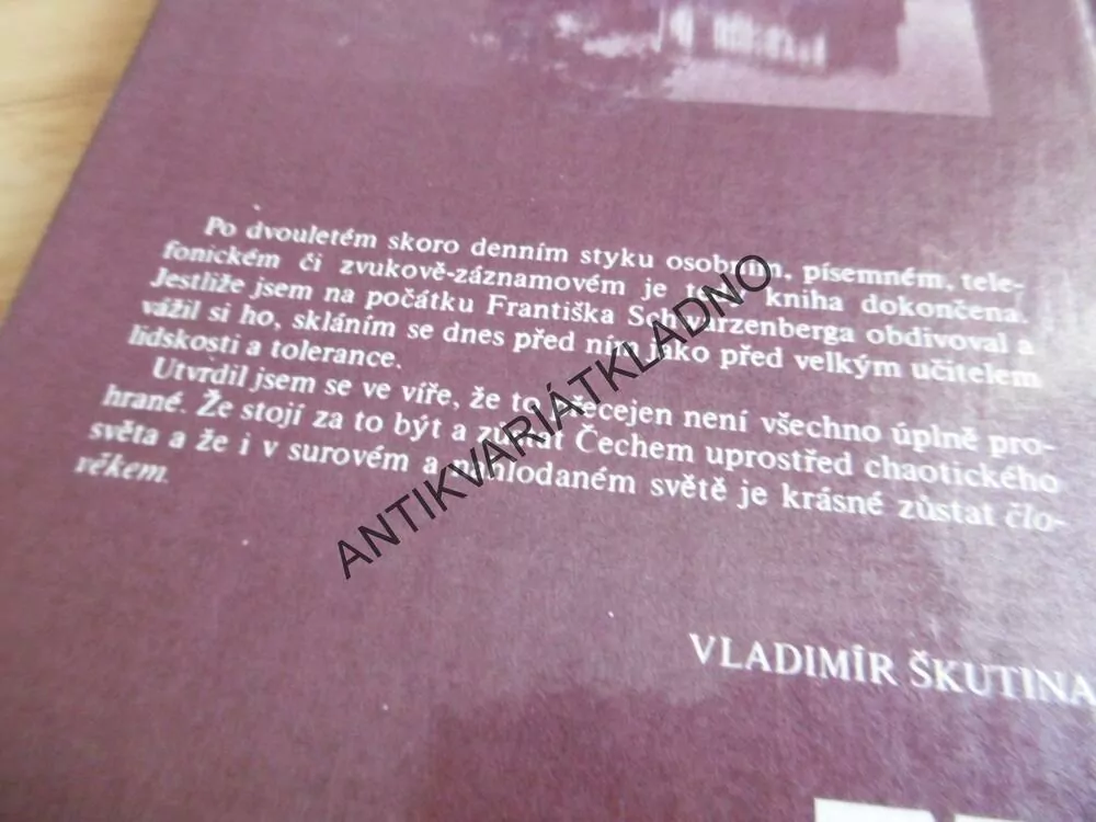 ČESKÝ ŠLECHTIC FRANTIŠEK SCHWARZENBERG,, **an