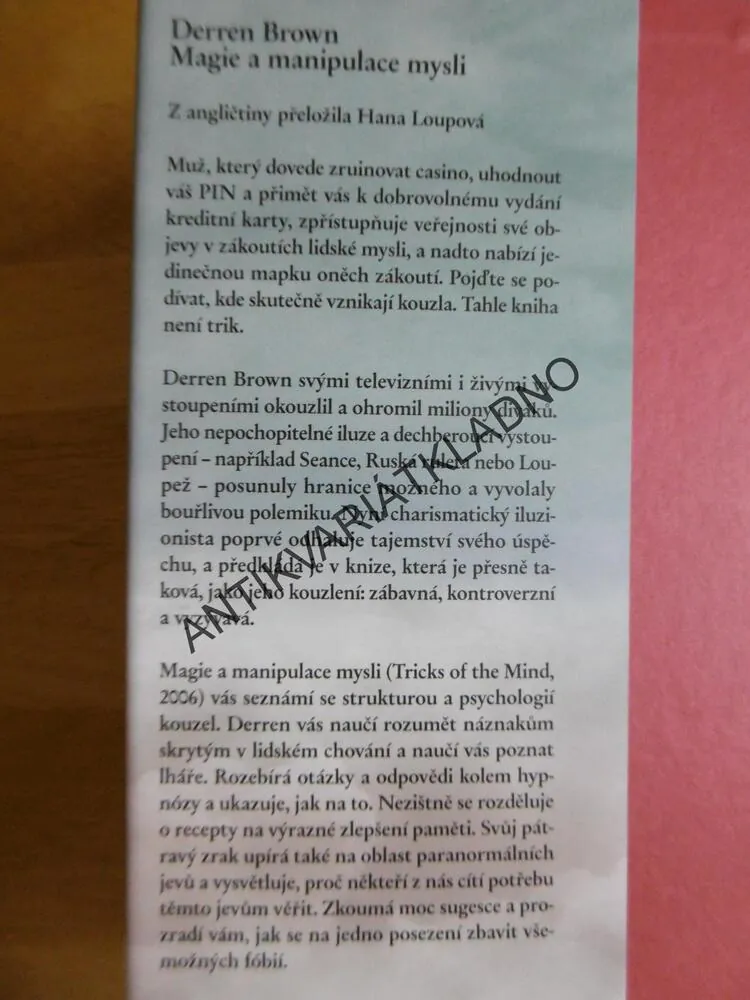 MAGIE A MANIPULACE MYSLI, DERREN BROWN