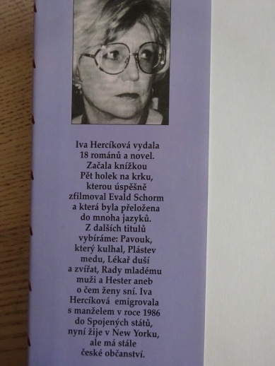 KLÁRA, HOLUB RŮŽOVÝ, IVA HERCÍKOVÁ, **an
