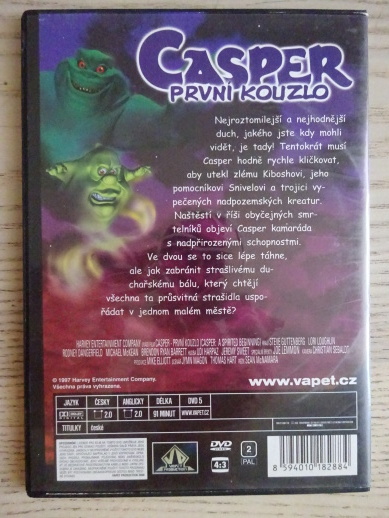 CASPER- PRVNÍ KOUZLO, DVD FILM