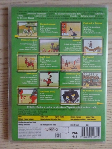 BOLEK A LOLEK NA DIVOKÉM ZÁPADĚ, DVD FILM