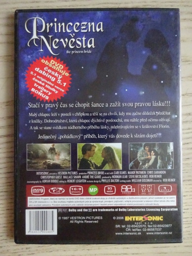 PRINCEZNA NEVĚSTA, DVD FILM 