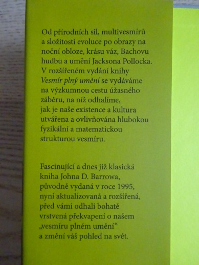 VESMÍR PLNÝ UMĚNÍ, JOHN D. BARROW, **an
