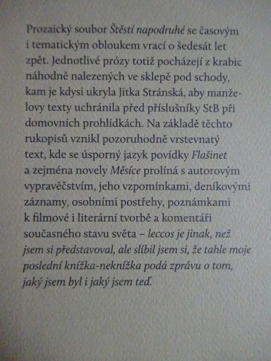 ŠTĚSTÍ NAPODRUHÉ, JIŘÍ STRÁNSKÝ, **an