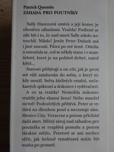 ZÁHADA PRO POUTNÍKY, PATRICK QUENTIN, **an