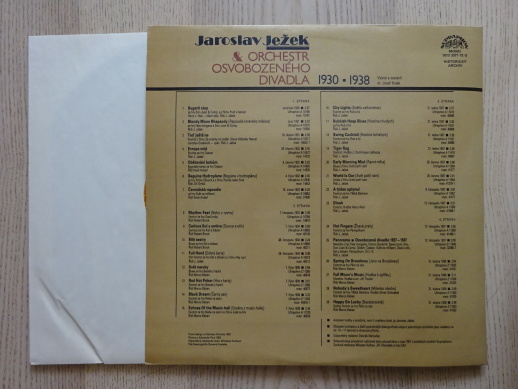 JAROSLAV JEŽEK A ORCHESTR OSVOBOZENÉHO DIVADLA, 1930-1938, LP