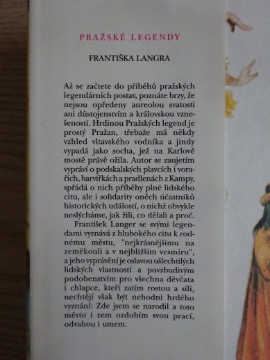 PRAŽSKÉ LEGENDY,FRANTIŠEK LANGER, CYRIL BOUDA, PRAHA, 1996, **an