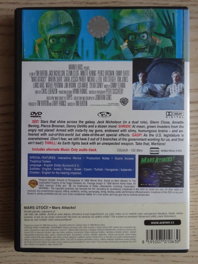 MARS ATTACKS!, MARS ÚTOČÍ, DVD FILM