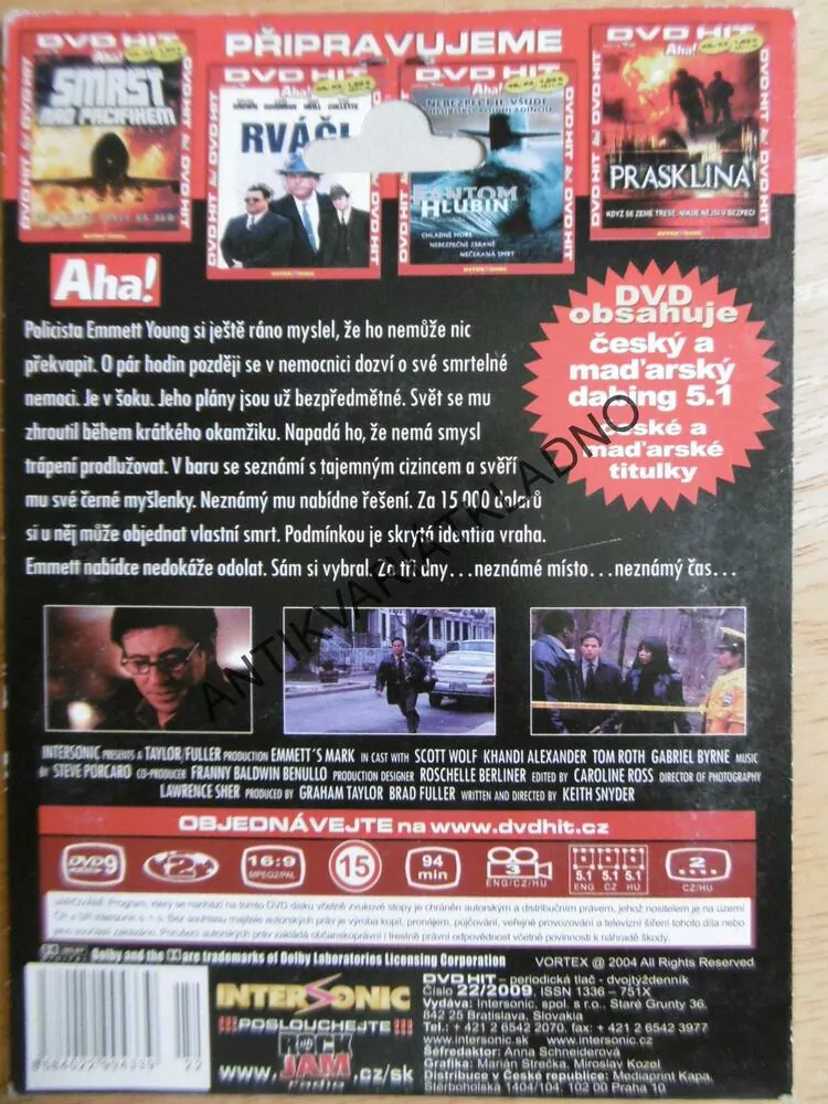 EMMETŮV CÍL, DVD FILM